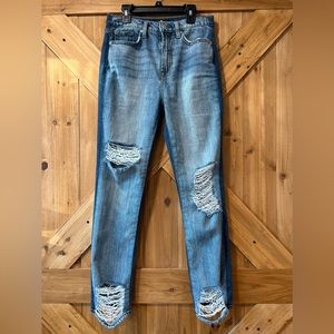 Seven 7 for all mankind 2 toned denim distressed size 27